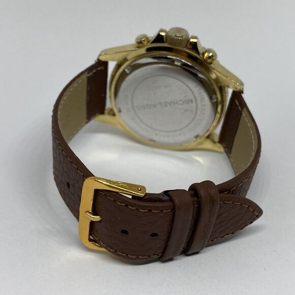 Michael Kors Everest MK5873 Women's Brown Leather Analog Dial Quartz Watch WO557 - Picture 10 of 12